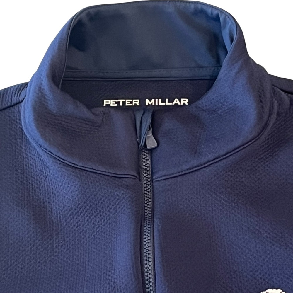 Peter Millar Jacket Womens Medium Navy Lumi-Knit Midweight Full Zip Crown - Picture 3 of 11